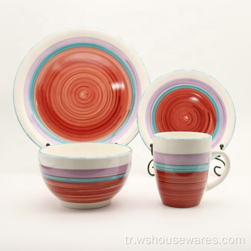 30 adet benzersiz tasarım porselen seramik yemek tabakları